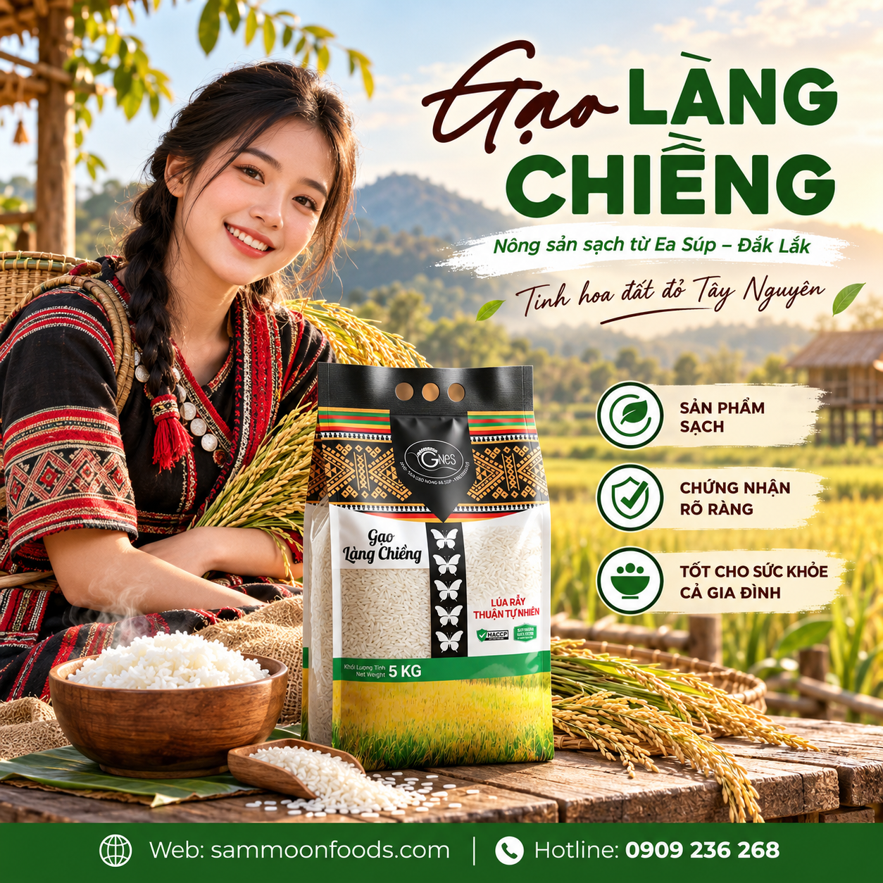 Gao Lang Chieng giua dong lua vang